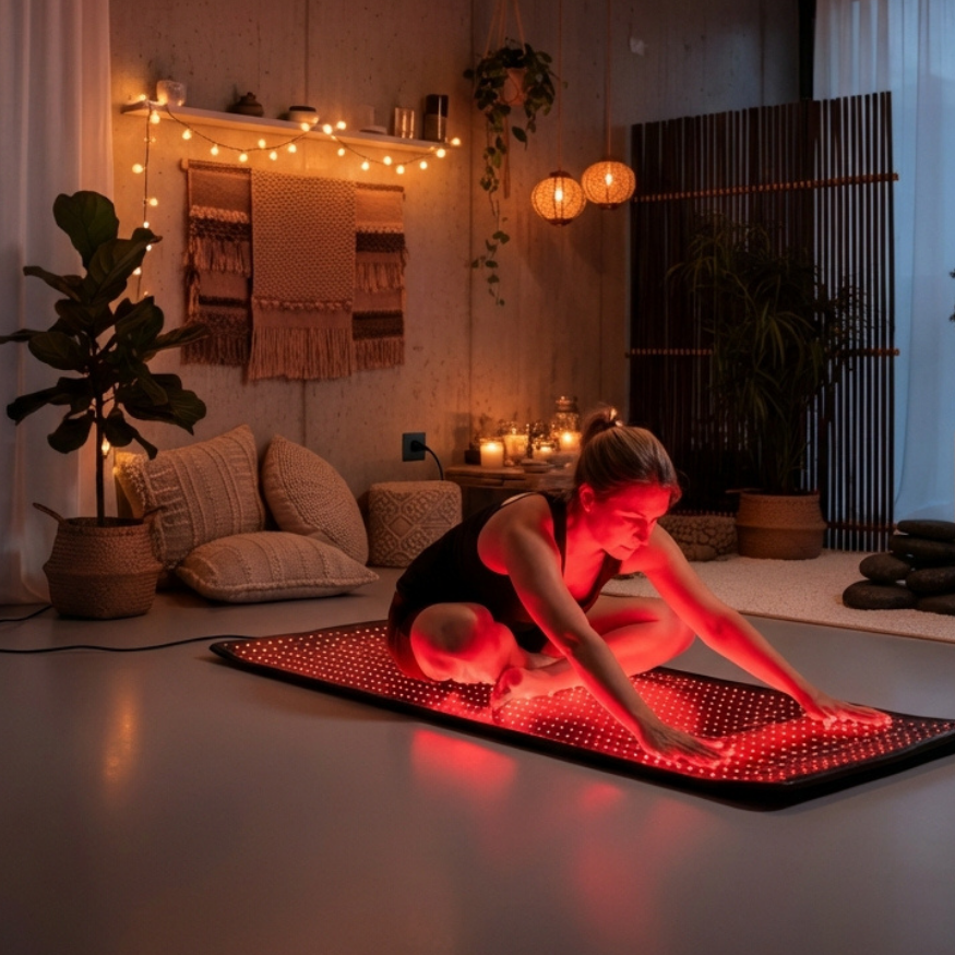 Infrared Red Mat UPGRADE 4CH InfraHeal Red Infrared Light Mat: Whole-Body Wellness ...